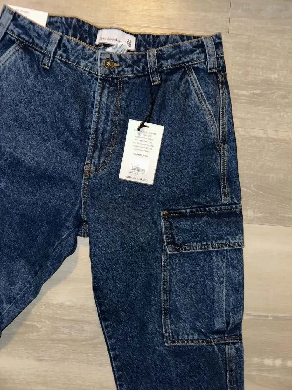 paper denim & cloth Relaxed Tapered Fit Cargo Jeans